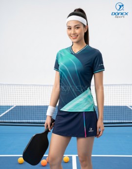 Áo thể thao nữ AC-3864-12-01 Navy phối trắng